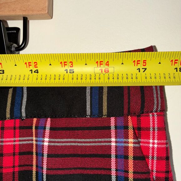Draper James RSVP Plaid Pants Red Black XL Stretch Tartan Ankle Preppy Holiday - Picture 6 of 7